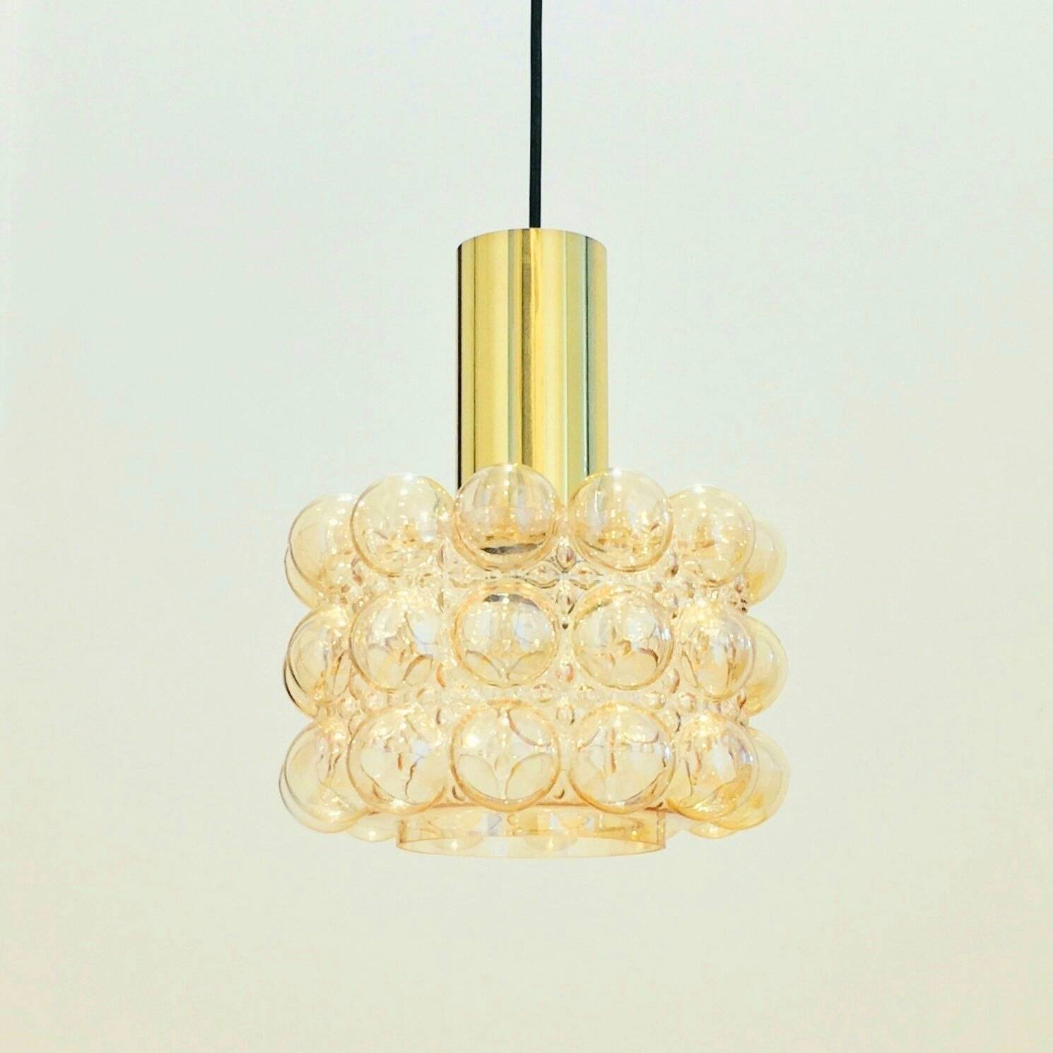 Mid-Century Space Age Bubble Glass Ceiling Light by H. Tynell for Limburg