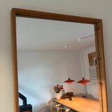 Danish vintage pine mirror - mid-century mirror