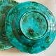 Set of 6 plates in glazed earth with godrons 1960