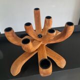 Scandinavian wooden candlestick 8 lights