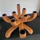 Chandelier scandinave en bois 8 feux