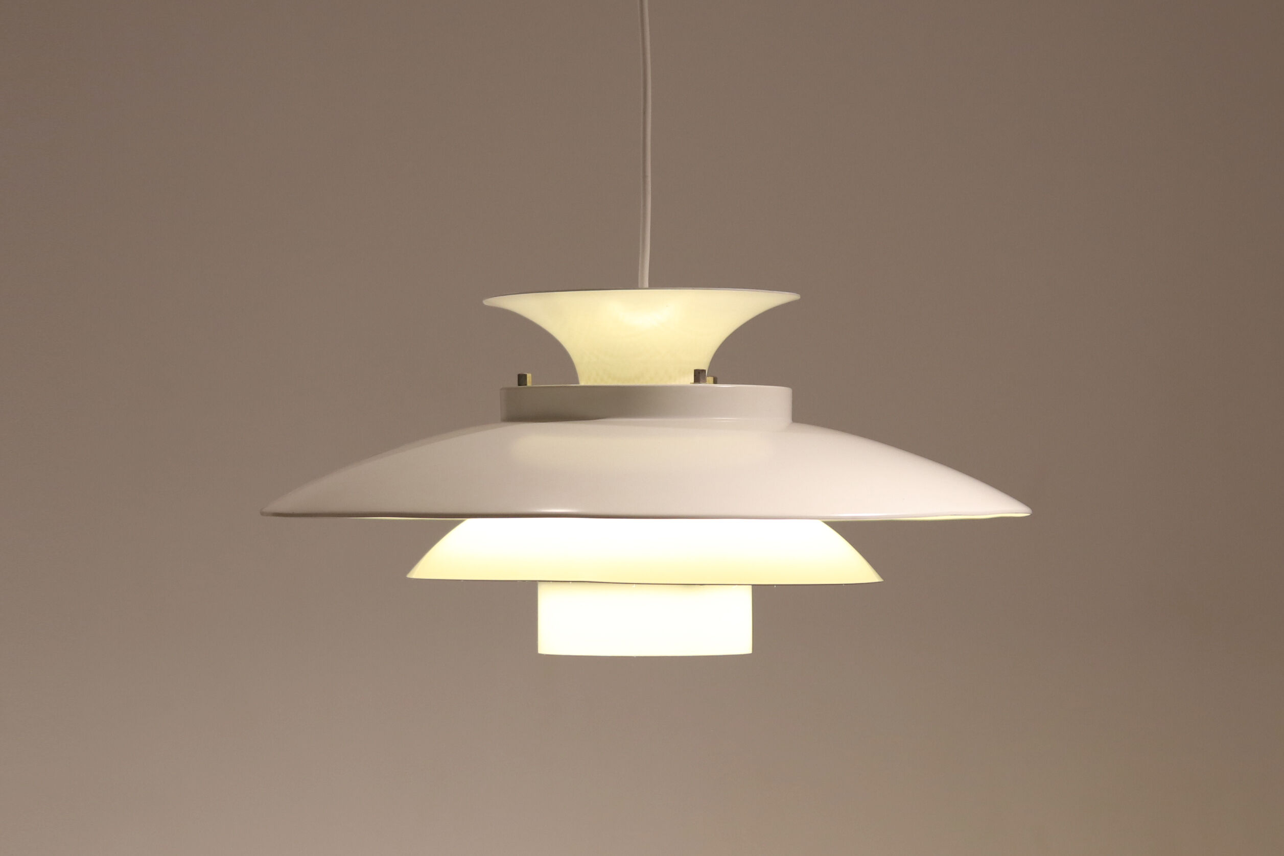 White Danish design hanging lamp