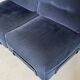 Canapé modulaire vintage en velours bleu nuit – 2 modules
