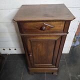 Louis Philippe style bedside table in walnut