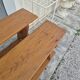 Set of 4 farm benches in old fir 1950s - 1m30