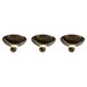 Set of Three Midcentury Wall Lamps Hustadt Leuchten, Germany, 1970s