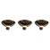 Set of Three Midcentury Wall Lamps Hustadt Leuchten, Germany, 1970s