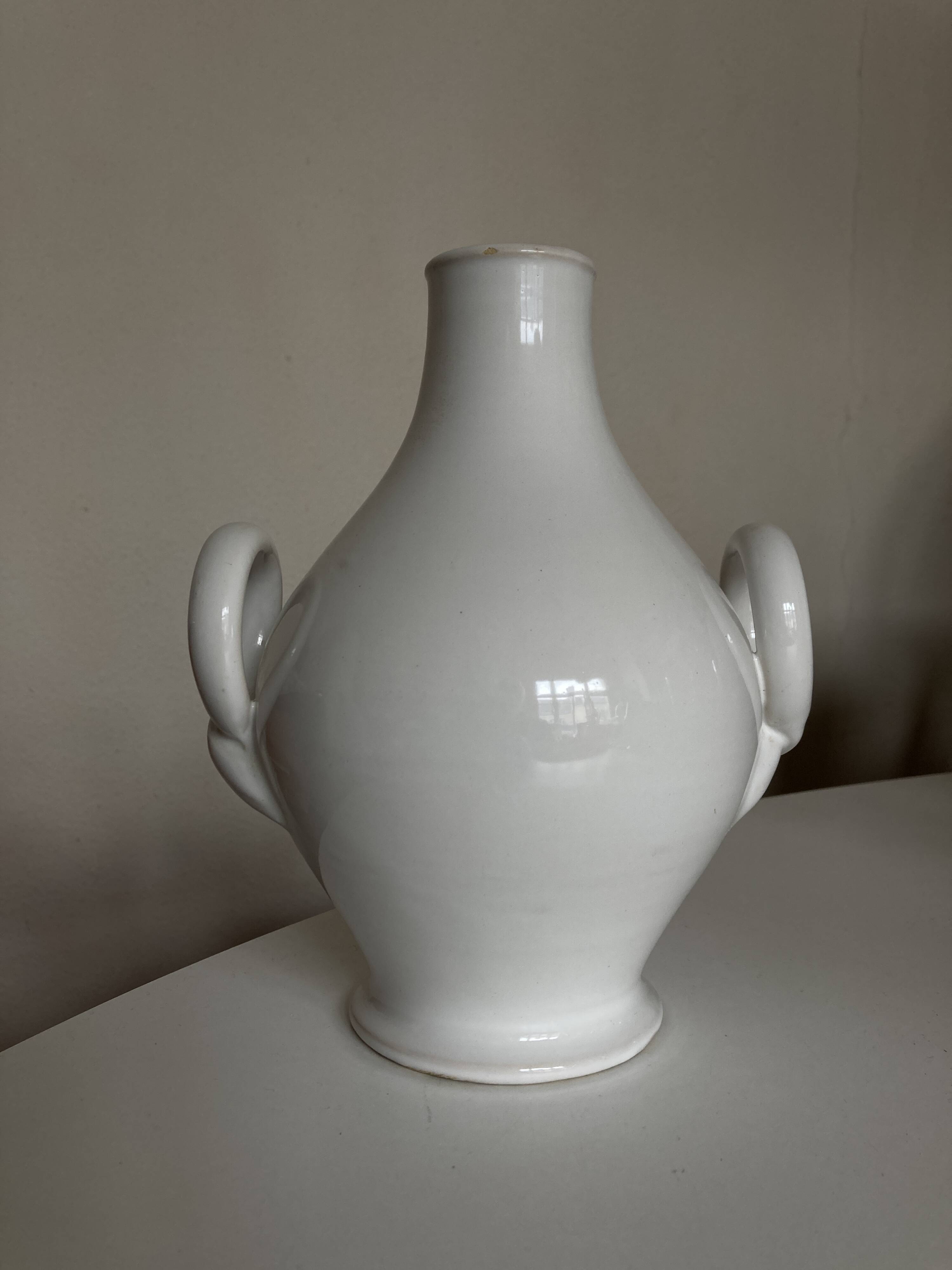 Neoclassical vase by Emile Tessier 1950 Malicorne