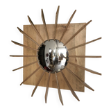 Wooden witch mirror