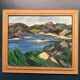 Original Swedish Oil on Canvas - "Lake" by Kersti Flyckt - Signed - Vintage and Framed - 79 × 66 cm (31.1 in × 26 in)