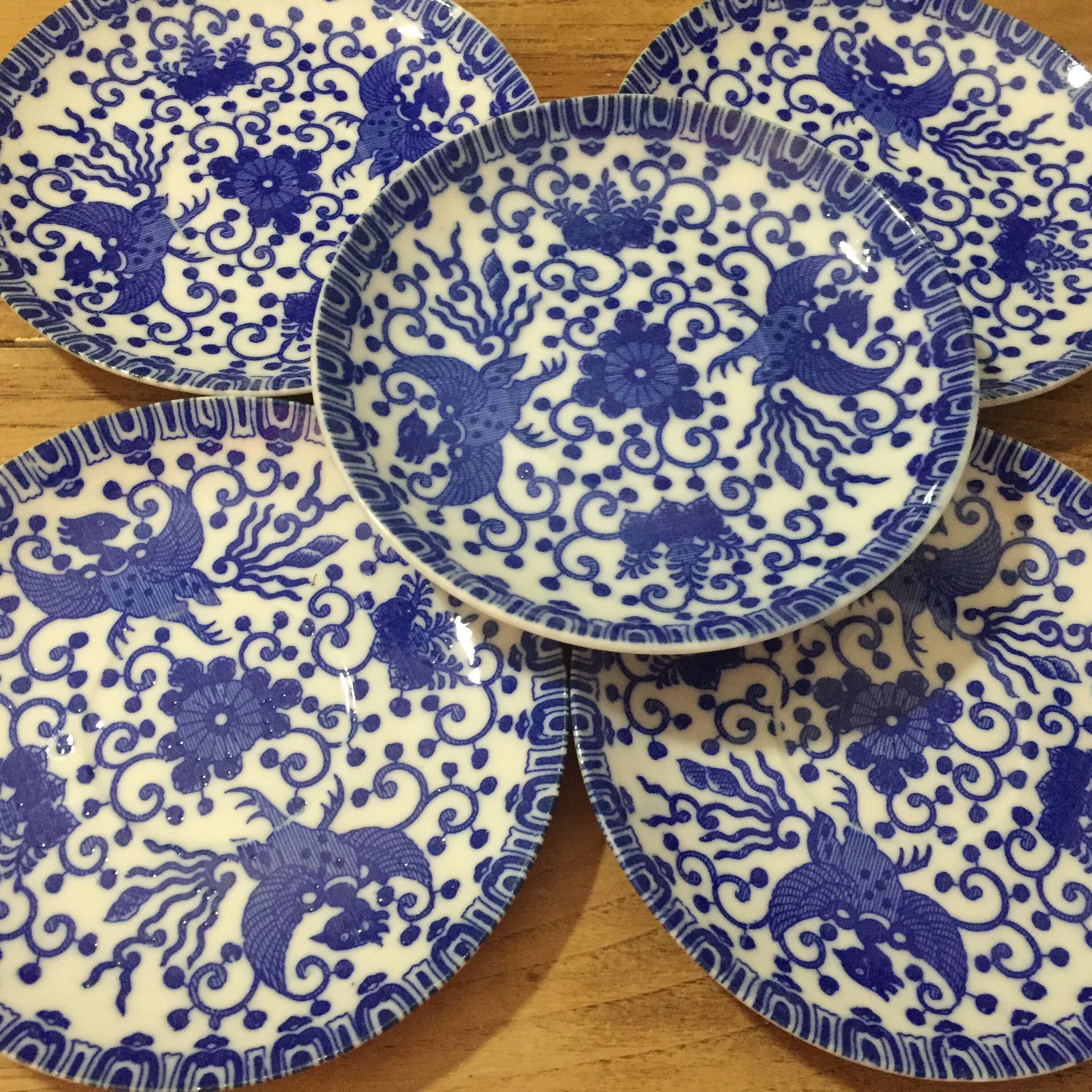 11 Cobalt blue bread plates