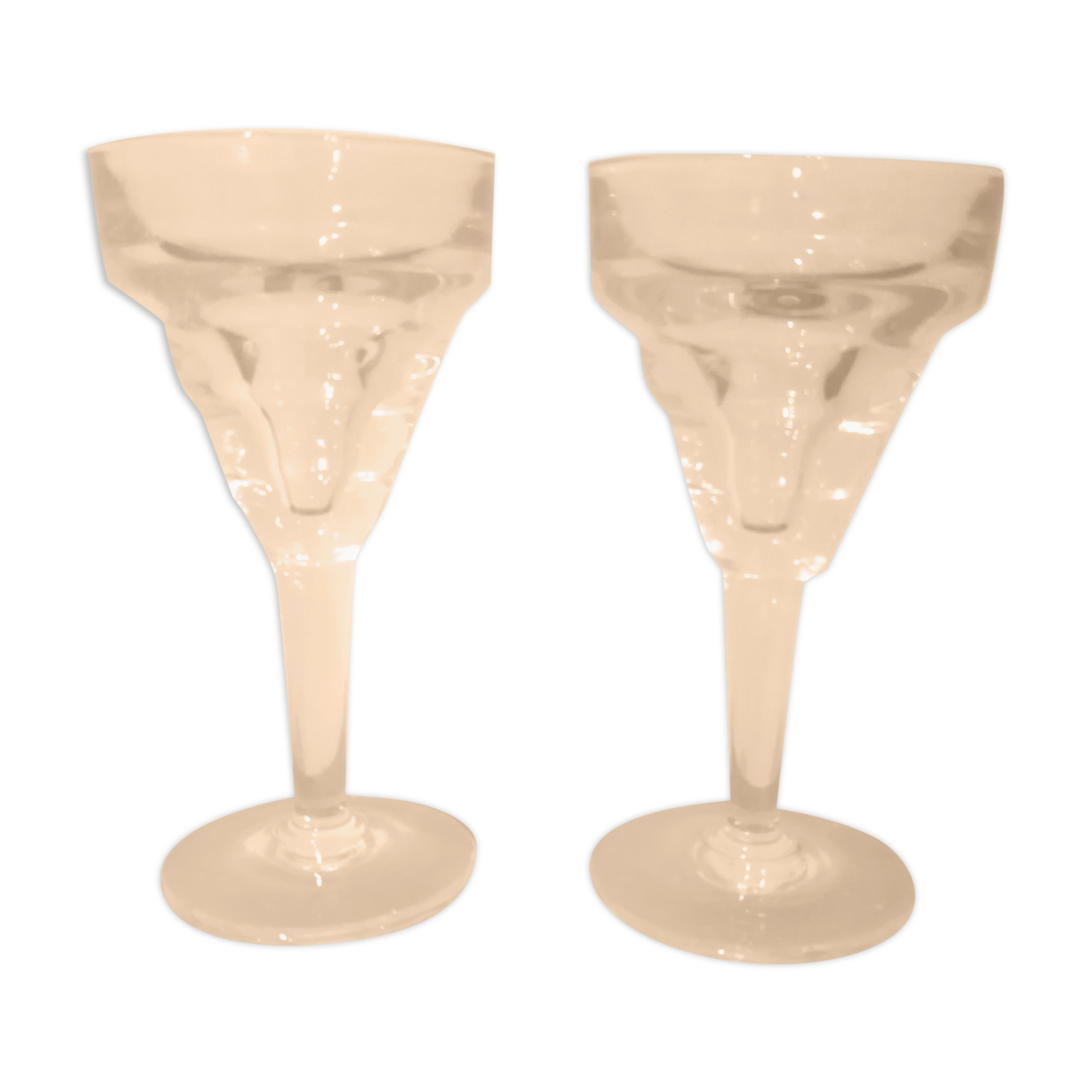 2 glasses absinthe absinthe in blown glass, 1930s