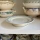 St Amand cake plate in blue ironstone