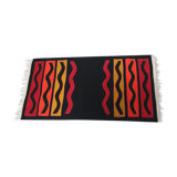 Rectangular wool rug, 125x64cm