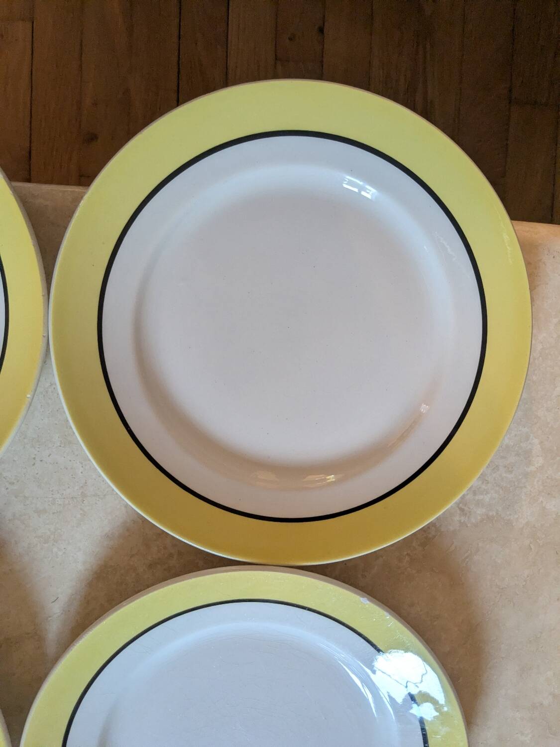 Six vintage dinner plates