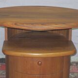 Solid teak oval coffee table with swivel top by Silkeborg, Denmark 1960s