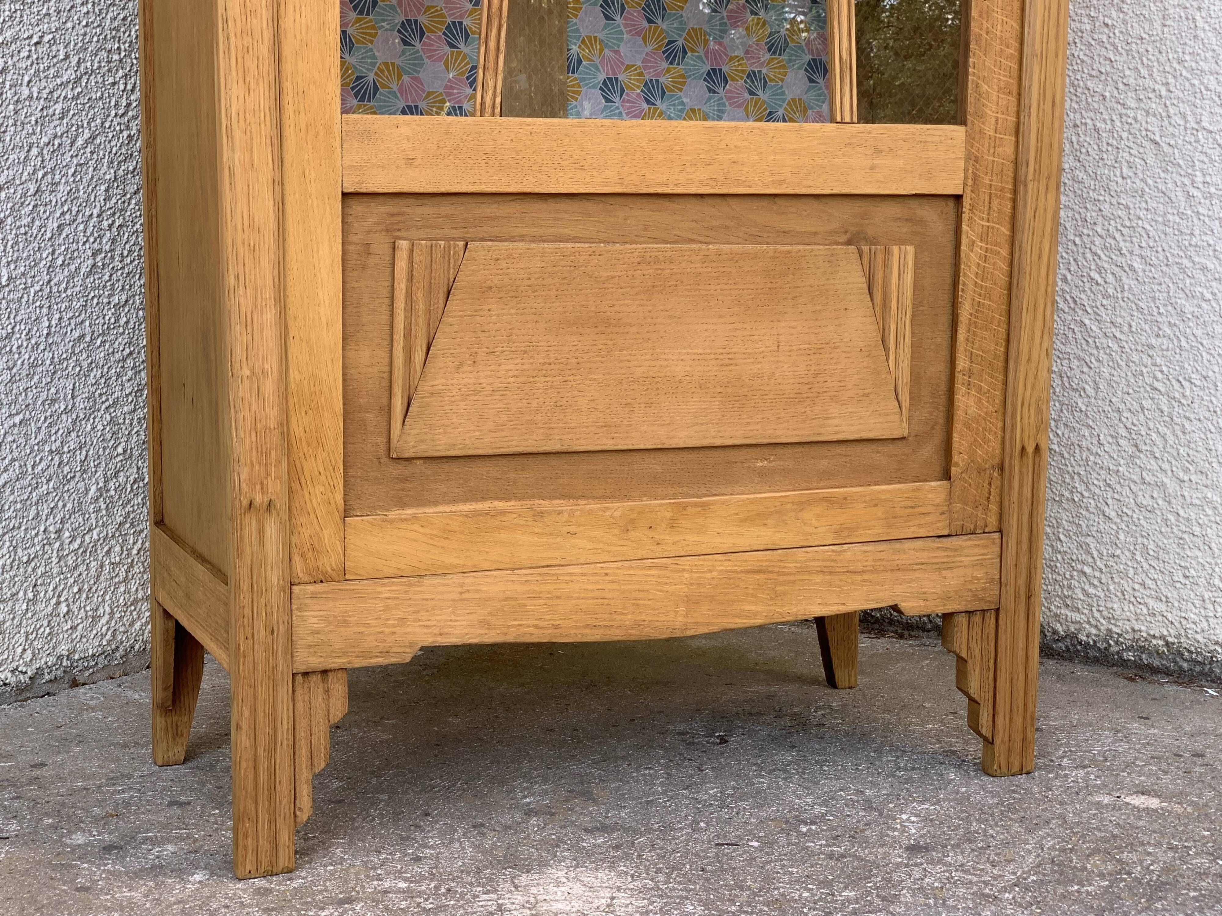 Parisian wardrobe glazed art deco 1920 raw wood