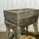1950s faux wood cement planter, old water mill