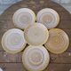 Set of 6 flat plates in stoneware Niderviller model Fauve from the 60s/70s.