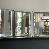 Vintage barber's triptych mirror, 1950s