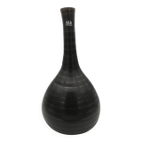 Vase in glazed ceramic with brown and brown striped design by asa sélection