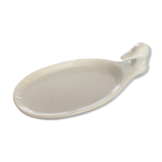 Small dish or empty pocket duck head, banche earthenware