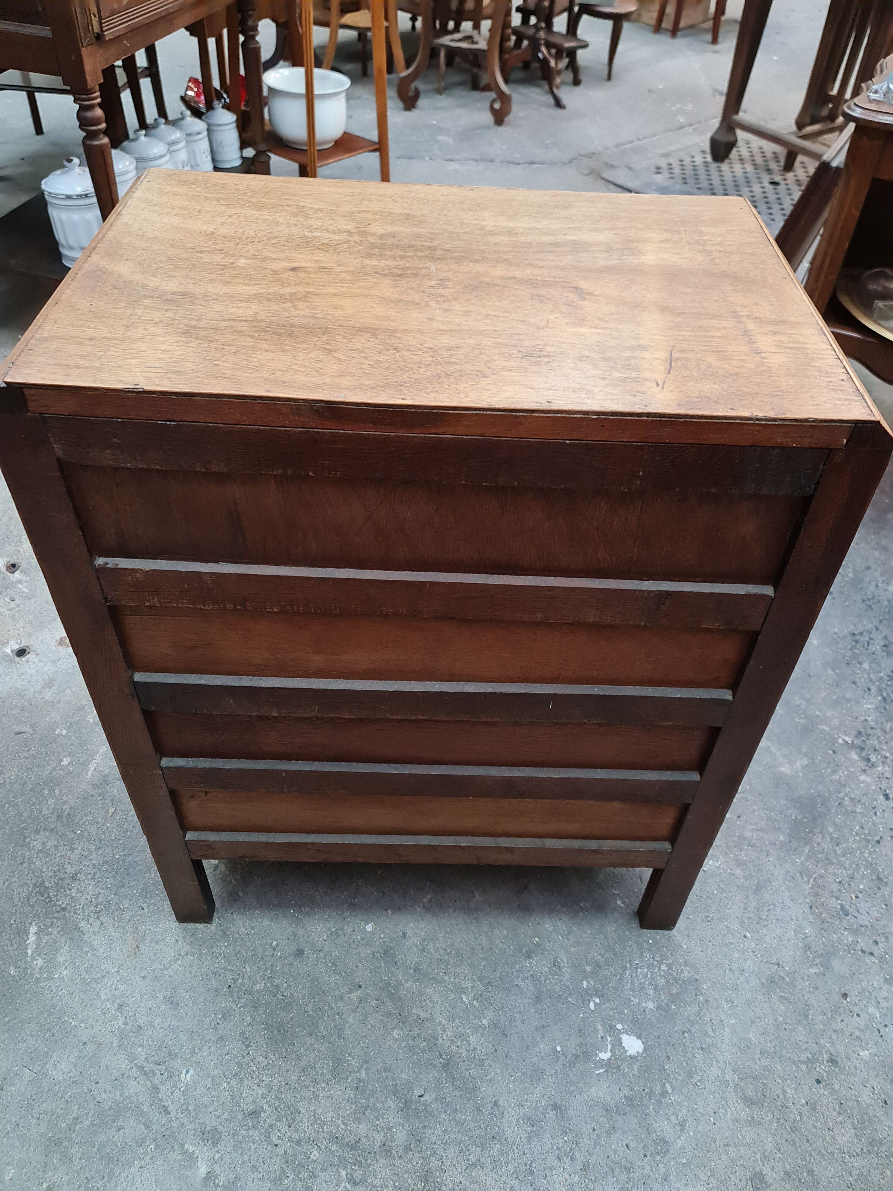 Old small vintage chest of drawers four drawers oak