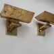 Pair of vintage adjustable wall lights, solid brass, Italy 1970
