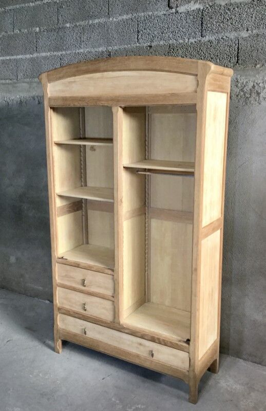 Raw wood hotel cabinet