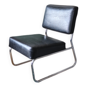 Fauteuil noir en tubulaire