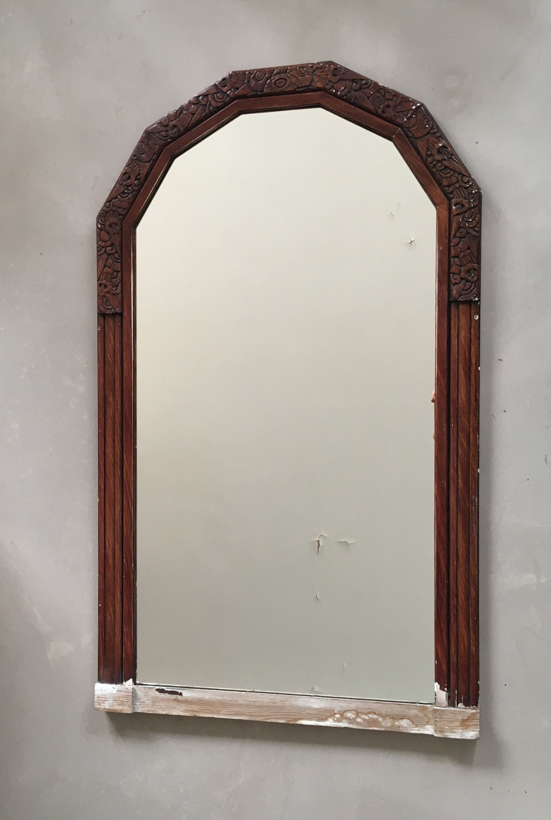 Mirror arch art deco ancient, 113x67 cm