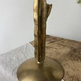 Brass candlestick, in the shape of a cactus