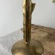 Brass candlestick, in the shape of a cactus