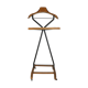 Valet serviteur muding années 60 vintage bois et métal peint en noir