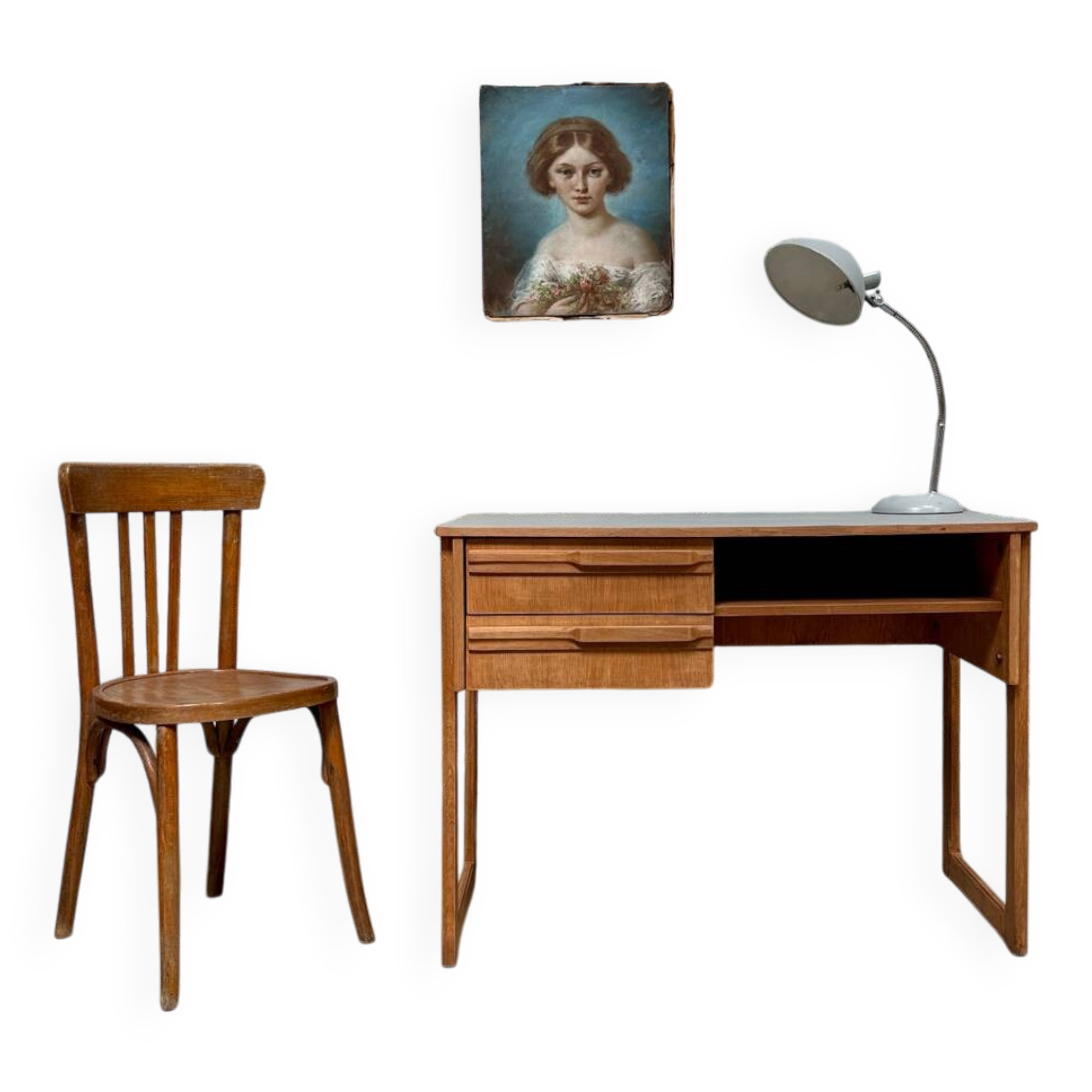 Oak desk from the 70s (renovated)