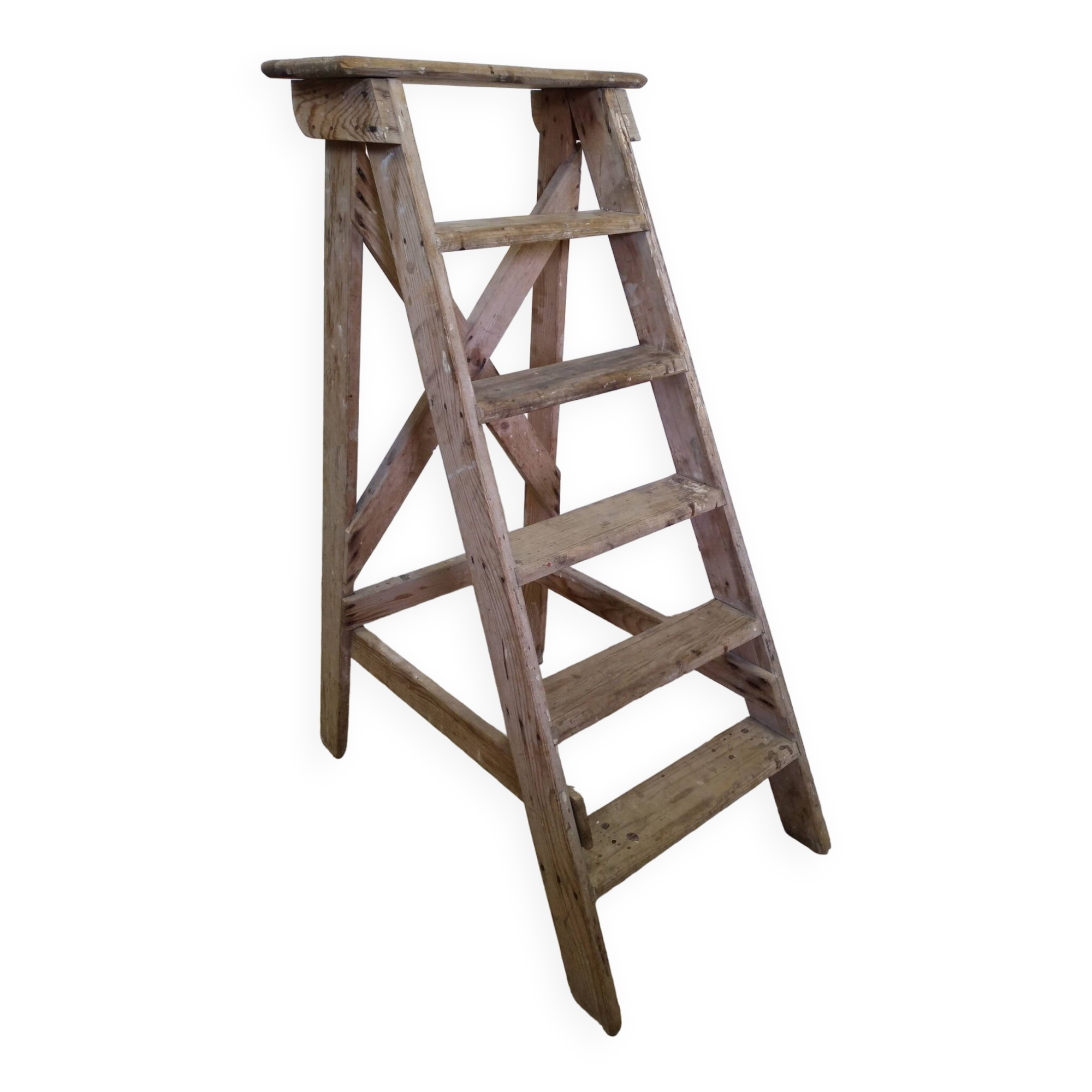 Old wooden stepladder