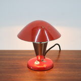 1930s Bauhaus Red Small Table Lamp, Czechoslovakia