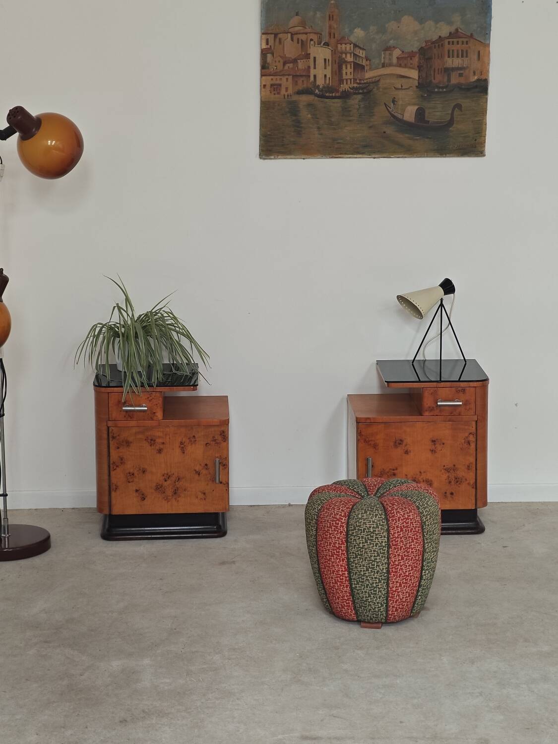 Jindrich Halabala dressing table and bedside tables for Up Zavody 1950
