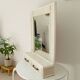 Large vintage rattan and cane mirror from the 70s