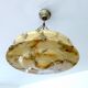 Art Deco pendant light in amber marble glass