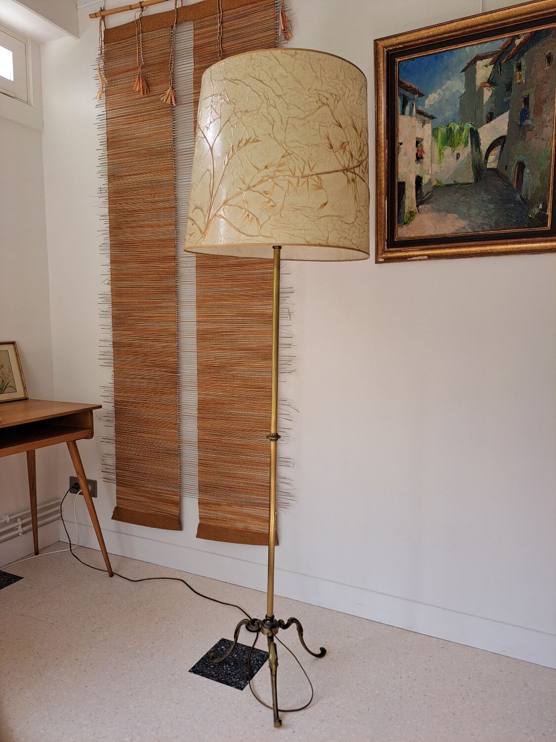 Brass floor lamp