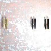 Nickel-plated brass wall lights by Lumière Bologna, 1960s, set of 4.