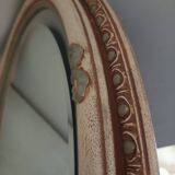 Art Deco period 1920s beveled oval mirror painted wood 58x48 cm