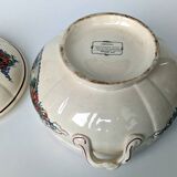 Earthenware tureen from sarreguemines obernai model illustrated by henri loux