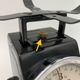 Vintage kitchen scale, black metal and stainless steel