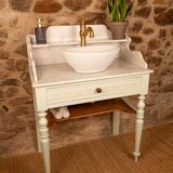 Antique sage green washstand