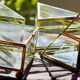 4 old glass, brass and mirror jewellery boxes