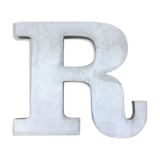 Lettre R d'enseigne en zinc grande taille