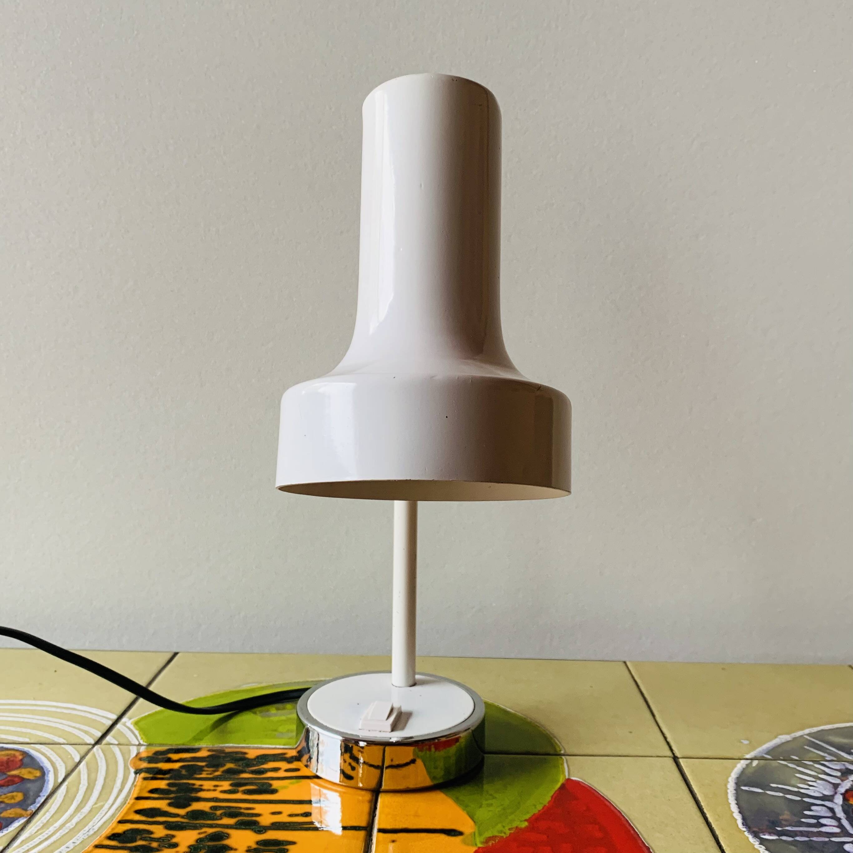 Vintage white bedside lamp