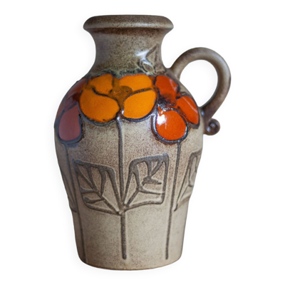 Vase céramique scheurich Keramik West Germany , vase décoratif, pot à fleurs, vase à anse, collectio